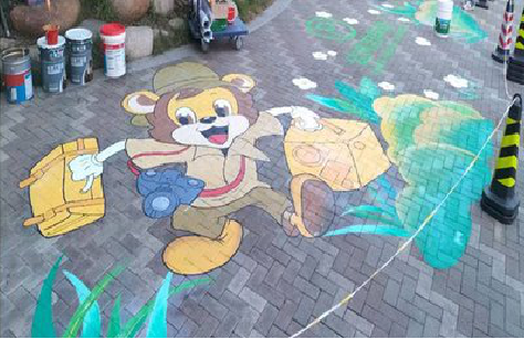  祁门夏季画地面彩绘会遇到的问题