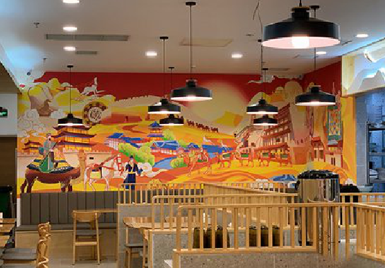  祁门商业空间彩绘介绍。