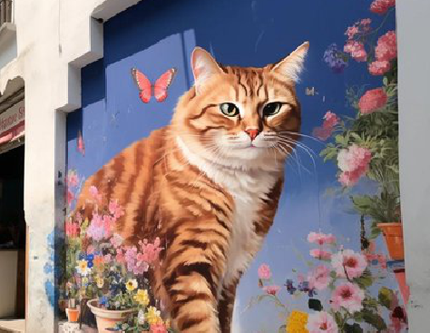  祁门自己绘制有个性的手绘墙