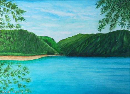  祁门在墙绘中，如何绘画绿水青山？